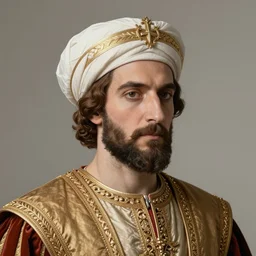a portrait of sultan suleiman the magnificent of the ottoman empire, focused gaze, art station, highly detailed, concept art, sharp focus, illustration in pen and ink, 4 k wide angle, by kentaro miura