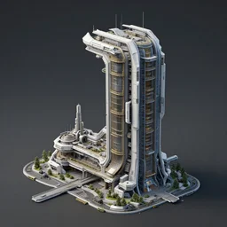 pre - fab sci - fi parts for buildings. rendered in unreal engine.