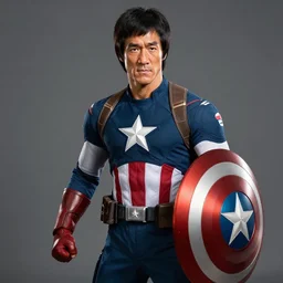 Bruce Lee as Captain America realistic HD