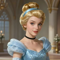 beautiful young princess cinderella, closeup, palace background, d & d, fantasy, elegant, highly detailed, digital painting, artstation, concept art, matte, sharp focus, illustration, art by artgerm and greg rutkowski and alphonse mucha