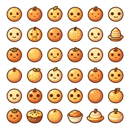 game asset sheet, material study, 2 d sprite, food as collectable items