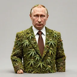vladimir putin made out of marijuana, by greg rutkowski and noah bradley, trending on artstation