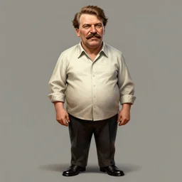detailed portrait of iosif stalin in a slip shirt full body, huperrelostic, 8 k tranding artstation, digital concept, diselpank art, sharp focus, caricature illustration, art by artgerm and greg rutkowskii