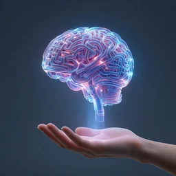 humanity handing over the baton to artificial intelligence, beautiful art,
