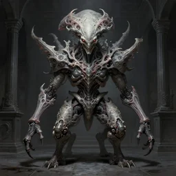 professional concept art symmetrical portrait of a horrendous robotic fractal predatory species in a dark room by artgerm and greg rutkowski. an intricate, elegant, highly detailed digital painting, concept art, smooth, sharp focus, illustration, in the style of cam sykes.