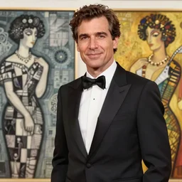 medium shot of a [ [ handsome ]! italian man ]! wearing a tuxedo trending on artstation 3 2 k trending on cgsociety intricate artstation hd artstation portraits cgsociety contest winner hd bright lovely atmosphere mucha winkelmann rutkowski wlop artgerm