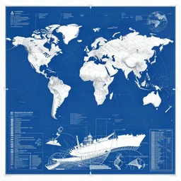 blueprint for world destruction, epic composition, labeled diagrams, high detail, high contrast illustrations