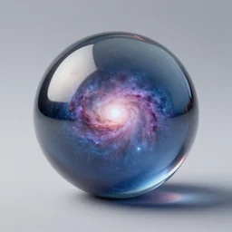 a rendered glass ball with a galaxy inside of it, Realistic, unreal engine, realistic fantasy, space , 3d render