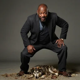 steve harvey on an odyssey to find and recover his lost bick, dramatic pose, by jack davis