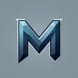 logo illustration, a geometric logo design using the letter 'M', cyberpunk concept art by Moebius, highly detailed, intricate, sci-fi, sharp focus, Trending on Artstation HQ, deviantart