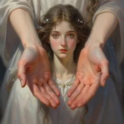 goddess of winter solstice, only two hands, highly detailed, digital painting, artstation, concept art, smooth, sharp focus, illustration, unreal engine 5, 8 k, art by artgerm and greg rutkowski and edgar maxence and alphonse mucha