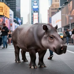 A tapir in Times square.