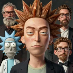 lucky mohawk projector portrait by gaston bussierre and charles vess and james jean and erik jones and rhads, inspired by rick and morty, epic, funny, huge scale, beautiful fine face features, intricate high details, sharp, ultradetailed