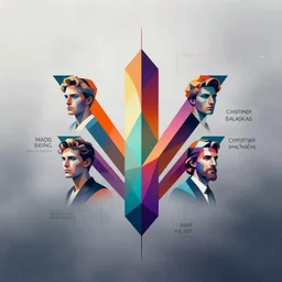 portrait of an unknown symbol, colorful, modern art deco, mads berg, karolis strautniekas, christopher balaskas, stippled light, fog, moody, fine texture, editorial illustration, dramatic lighting, dynamic composition, detailed, matte print, dynamic perspective, muted color
