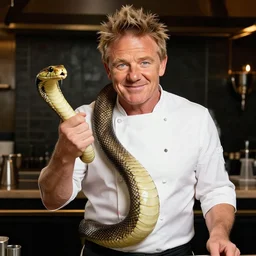 Gordon Ramsay as a snake