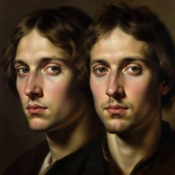 oil matte portrait painting, detailed faces, wonderful masterpiece highly detailed, beautiful cinematic light deep focus, elegant, digital painting, smooth, sharp focus, golden ratio, dramatic illumination, ultra realistic, 8 k, art by salvator rosa and caravaggio