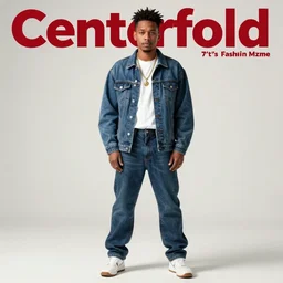kid rock inspired fashion. centerfold fashion magazine. 7 0's. whole body picture