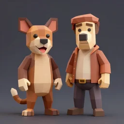 low poly render of mordecai and rigb 4 k