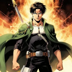 eren jaegar in the style of marvel comics