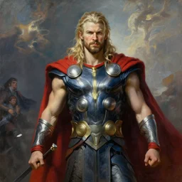 stunning male god of thunder, highly detailed painting by gaston bussiere, craig mullins, j. c. leyendecker, 8 k