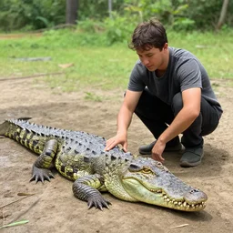 the man and the crocodile