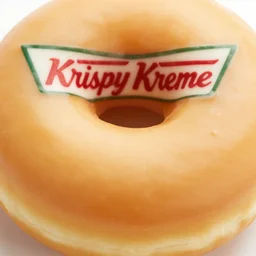 Macro shot of a Krispy Kreme Donut