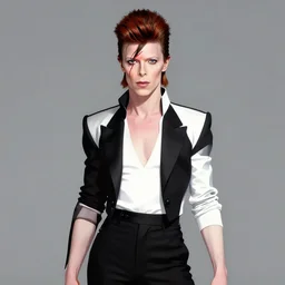 david bowie in the style of disco elysium character art