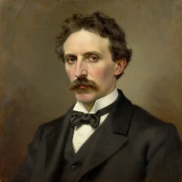 A portrait of Nicola Tesla, oil on canvas by Leonardo Da Vinci