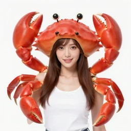 woman dressed up like a cute crab, in 2 0 0 2, at a mall, street style, royalcore, low - light photograph, photography by tyler mitchell