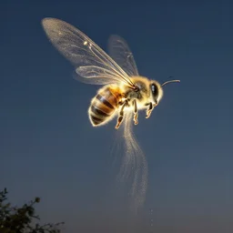 some light moving very high, with a strange flying pattern ( like a very fast bee ),. no apparent light beam, support for light reflection, animal presence or mechanical vehicule. clear weather conditions., fine details. night setting. realistic shaded lighting poster by craig mullism, artgerm, jeremy lipkin and michael garmash, unreal engine, radiant light, detailed and intricate environment, digital art, trending on art station,