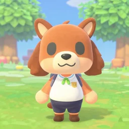 an in game portrait of doom guy from animal crossing, animal crossing art style.