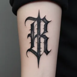 gothic style glyph tattoos