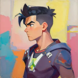 greg manchess portrait painting of major kusanagi as overwatch character, medium shot, asymmetrical, profile picture, organic painting, sunny day, matte painting, bold shapes, hard edges, street art, trending on artstation, by huang guangjian and gil elvgren and sachin teng