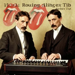 Nikola Tesla and Aphex Twin on the moog synthesizer, rolling stones cover