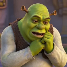 Shrek sobbing, crying, depressed, photo, detailed, 4k