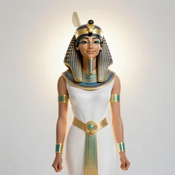 high priestess channeling the Egyptian goddess Isis, radiant, joyful, loving, backlit, standing in a cosmic crystal temple surrounded by stars, digital art by frank frazetta, trending on artstation