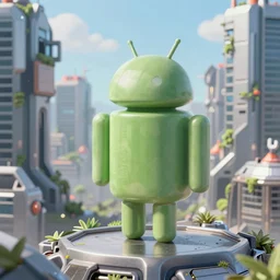 “an android boy in a post apocalyptic, over grown super metropolis searching for people.”
