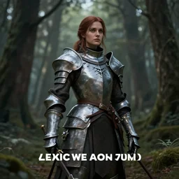 a woman knight in a forest, award winning, trending on artstation, unreal engine