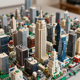 a large scale city made of legos, 3 5 mm, shallow depth of field, diorama, 4 k