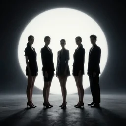beauty stands in space
