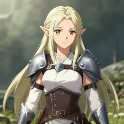 An anime portrait of Ssunbiki as a beautiful elven warrior from Skyrim, by Stanley Artgerm Lau, WLOP, Rossdraws, James Jean, Andrei Riabovitchev, Marc Simonetti, and Sakimichan, trending on artstation