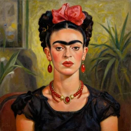 Feminism in the 24th century, oil on canvas by Frida Kahlo, trending on artstation, detailed, 8K