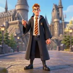 Duke Nukem attending Hogwarts school of witchcraft and wizardry