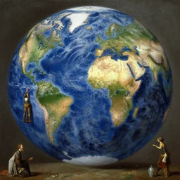 creator of the world, highly detailed painting by gaston bussiere, craig mullins, j. c. leyendecker, 8 k