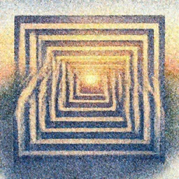 esher labyrinth. sunrise. watercolor. trending on artstation