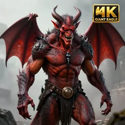 giant eagle demon, realistic, 8 k, extremely detailed, cgi, trending on artstation, hyper - realistic render, 4 k hd wallpaper, premium prints available, octane render, award winning, by greg rutkowski