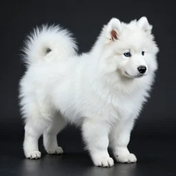 samoyed puppy. roentgen cristallography.