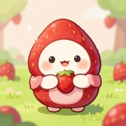 adorable strawberry critter trending on artstation