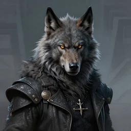 portrait of a dungeons and dragons werewolf who looks like robert plant from led zeppelin by ralph horsley, rossdraws, matte painting, artstation, on stylized background, masterpiece, highly detailed