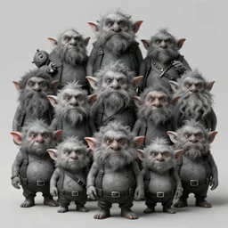 anthropomorphic highly detailed wide - angle group portrait of cute footbalheaded grey goblins, intricate, elegant, highly detailed being, digital painting, artstation, concept art, smooth, sharp focus, illustration, art by artgerm, bob eggleton, michael whelan, stephen hickman, richard corben, wayne barlowe, trending on artstation and greg rutkowski and alphonse mucha, 8 k